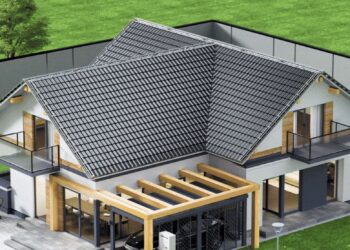 Normal çatı gibi görünen kavisli güneş kiremiti