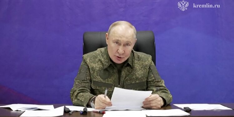 In this grab taken from a handout footage posted of the official Telegram account of the Russian presidential press office (@news_kremlin) on December 1, 2025, Russia's President Vladimir Putin visits a command post for the joint force grouping, amid the ongoing Russian-Ukrainian conflict. (Photo by RUSSIAN PRESIDENTIAL PRESS OFFICE / AFP) / RESTRICTED TO EDITORIAL USE - MANDATORY CREDIT "AFP PHOTO / Russian presidential press office" - HANDOUT - NO MARKETING NO ADVERTISING CAMPAIGNS - DISTRIBUTED AS A SERVICE TO CLIENTS